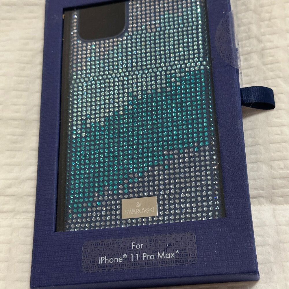 Swarovski BRAND NEW Blue Crystal IPhone 11 Pro Max Phone Case